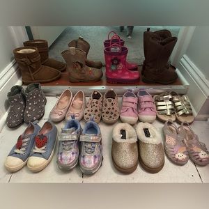 $30 for all of them Size 7 toddler shoes ( rainbow Sandler size 6)
